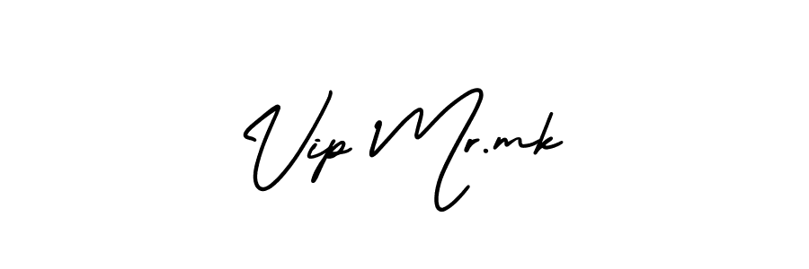 Create a beautiful signature design for name Vip Mr.mk. With this signature (AmerikaSignatureDemo-Regular) fonts, you can make a handwritten signature for free. Vip Mr.mk signature style 3 images and pictures png