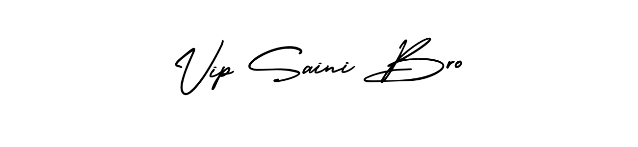 Also You can easily find your signature by using the search form. We will create Vip Saini Bro name handwritten signature images for you free of cost using AmerikaSignatureDemo-Regular sign style. Vip Saini Bro signature style 3 images and pictures png