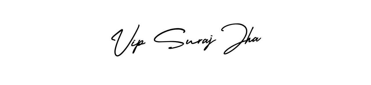 Make a short Vip Suraj Jha signature style. Manage your documents anywhere anytime using AmerikaSignatureDemo-Regular. Create and add eSignatures, submit forms, share and send files easily. Vip Suraj Jha signature style 3 images and pictures png