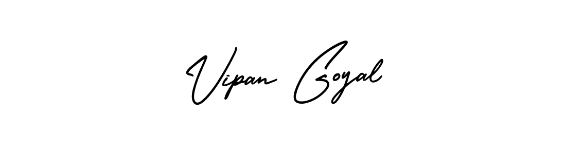 The best way (AmerikaSignatureDemo-Regular) to make a short signature is to pick only two or three words in your name. The name Vipan Goyal include a total of six letters. For converting this name. Vipan Goyal signature style 3 images and pictures png