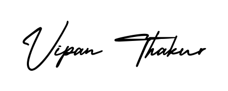 Make your name Vipan Thakur memorable on every contract using AmerikaSignatureDemo-Regular autograph style. Instant transparent background export available. Vipan Thakur signature style 3 images and pictures png