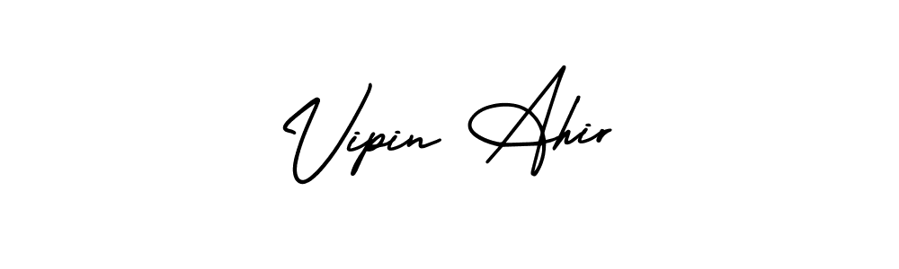 Vipin Ahir stylish signature style. Best Handwritten Sign (AmerikaSignatureDemo-Regular) for my name. Handwritten Signature Collection Ideas for my name Vipin Ahir. Vipin Ahir signature style 3 images and pictures png