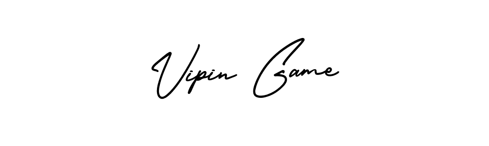 Design your own signature with our free online signature maker. With this signature software, you can create a handwritten (AmerikaSignatureDemo-Regular) signature for name Vipin Game. Vipin Game signature style 3 images and pictures png