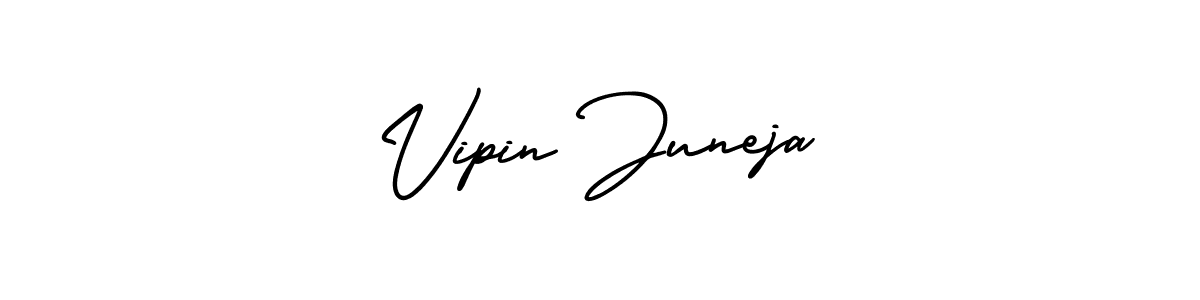 Also You can easily find your signature by using the search form. We will create Vipin Juneja name handwritten signature images for you free of cost using AmerikaSignatureDemo-Regular sign style. Vipin Juneja signature style 3 images and pictures png