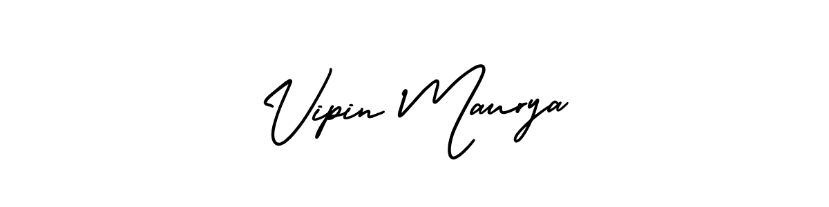 How to make Vipin Maurya name signature. Use AmerikaSignatureDemo-Regular style for creating short signs online. This is the latest handwritten sign. Vipin Maurya signature style 3 images and pictures png