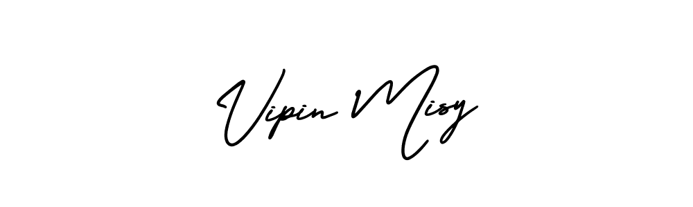 How to make Vipin Misy name signature. Use AmerikaSignatureDemo-Regular style for creating short signs online. This is the latest handwritten sign. Vipin Misy signature style 3 images and pictures png