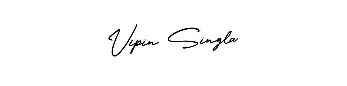 Use a signature maker to create a handwritten signature online. With this signature software, you can design (AmerikaSignatureDemo-Regular) your own signature for name Vipin Singla. Vipin Singla signature style 3 images and pictures png