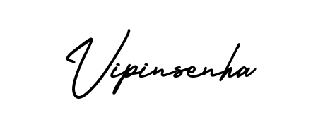 The AmerikaSignatureDemo-Regular typeface gives name Vipinsenha a refined look. Suitable for certificates, diplomas, and official verification. Vipinsenha signature style 3 images and pictures png