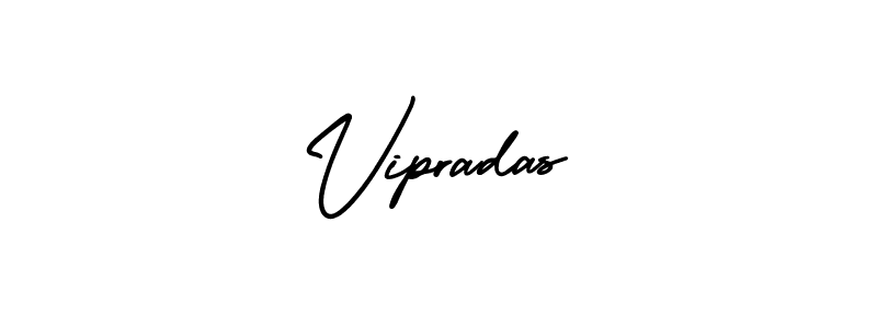 Use a signature maker to create a handwritten signature online. With this signature software, you can design (AmerikaSignatureDemo-Regular) your own signature for name Vipradas. Vipradas signature style 3 images and pictures png