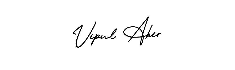 Make a short Vipul Ahir signature style. Manage your documents anywhere anytime using AmerikaSignatureDemo-Regular. Create and add eSignatures, submit forms, share and send files easily. Vipul Ahir signature style 3 images and pictures png