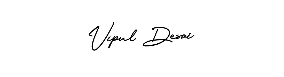 Use a signature maker to create a handwritten signature online. With this signature software, you can design (AmerikaSignatureDemo-Regular) your own signature for name Vipul Desai. Vipul Desai signature style 3 images and pictures png
