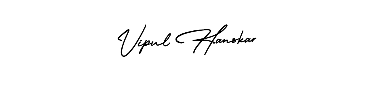Create a beautiful signature design for name Vipul Hanskar. With this signature (AmerikaSignatureDemo-Regular) fonts, you can make a handwritten signature for free. Vipul Hanskar signature style 3 images and pictures png