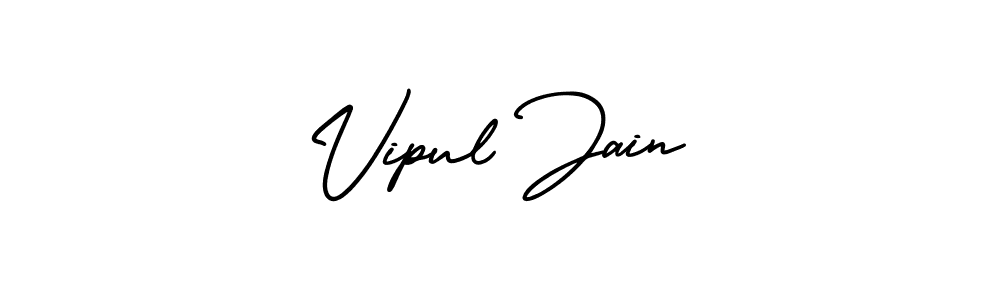 Make a beautiful signature design for name Vipul Jain. With this signature (AmerikaSignatureDemo-Regular) style, you can create a handwritten signature for free. Vipul Jain signature style 3 images and pictures png