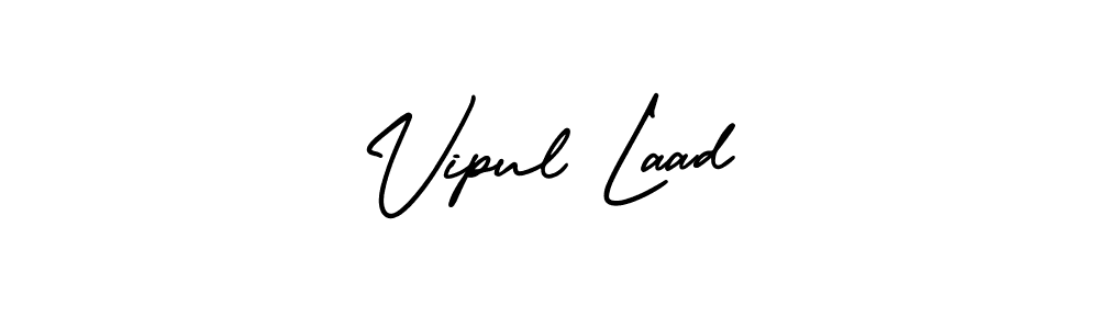 Make a beautiful signature design for name Vipul Laad. With this signature (AmerikaSignatureDemo-Regular) style, you can create a handwritten signature for free. Vipul Laad signature style 3 images and pictures png