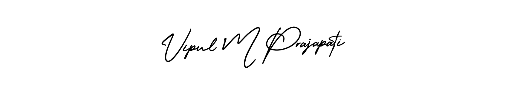 Design your own signature with our free online signature maker. With this signature software, you can create a handwritten (AmerikaSignatureDemo-Regular) signature for name Vipul M Prajapati. Vipul M Prajapati signature style 3 images and pictures png