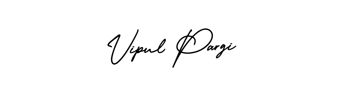 Design your own signature with our free online signature maker. With this signature software, you can create a handwritten (AmerikaSignatureDemo-Regular) signature for name Vipul Pargi. Vipul Pargi signature style 3 images and pictures png