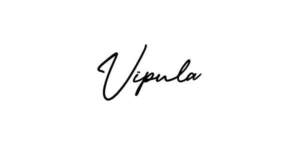 Make a beautiful signature design for name Vipula. With this signature (AmerikaSignatureDemo-Regular) style, you can create a handwritten signature for free. Vipula signature style 3 images and pictures png
