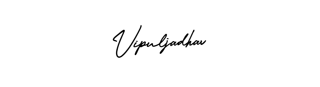 You should practise on your own different ways (AmerikaSignatureDemo-Regular) to write your name (Vipuljadhav) in signature. don't let someone else do it for you. Vipuljadhav signature style 3 images and pictures png