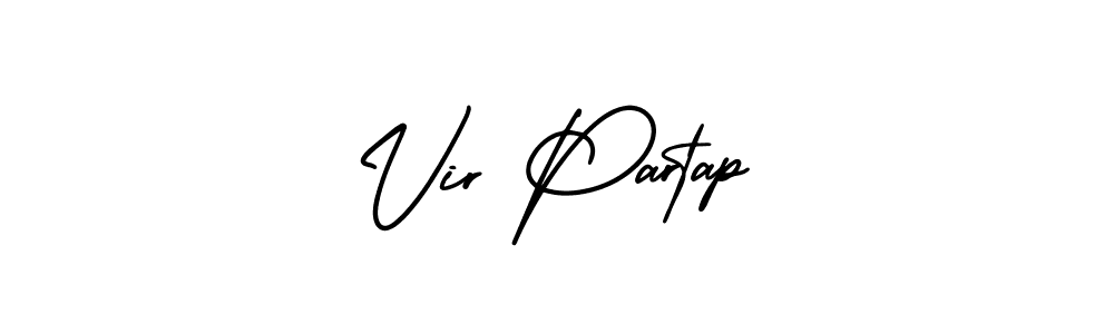 Make a beautiful signature design for name Vir Partap. With this signature (AmerikaSignatureDemo-Regular) style, you can create a handwritten signature for free. Vir Partap signature style 3 images and pictures png
