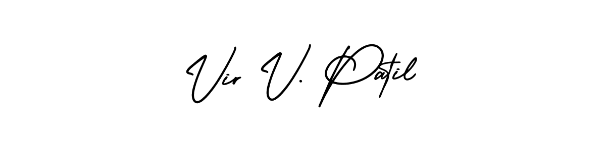 Create a beautiful signature design for name Vir V. Patil. With this signature (AmerikaSignatureDemo-Regular) fonts, you can make a handwritten signature for free. Vir V. Patil signature style 3 images and pictures png