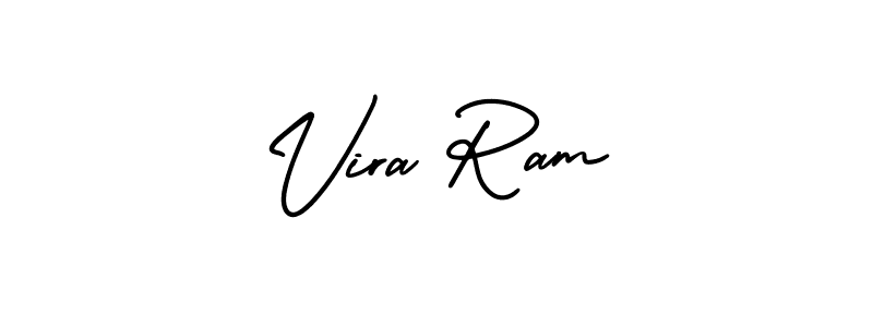 How to make Vira Ram name signature. Use AmerikaSignatureDemo-Regular style for creating short signs online. This is the latest handwritten sign. Vira Ram signature style 3 images and pictures png