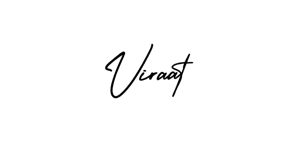 You should practise on your own different ways (AmerikaSignatureDemo-Regular) to write your name (Viraat) in signature. don't let someone else do it for you. Viraat signature style 3 images and pictures png