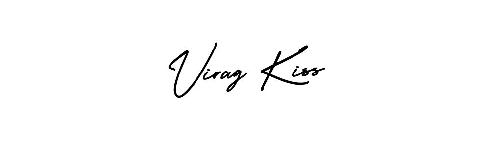 Also You can easily find your signature by using the search form. We will create Virag Kiss name handwritten signature images for you free of cost using AmerikaSignatureDemo-Regular sign style. Virag Kiss signature style 3 images and pictures png