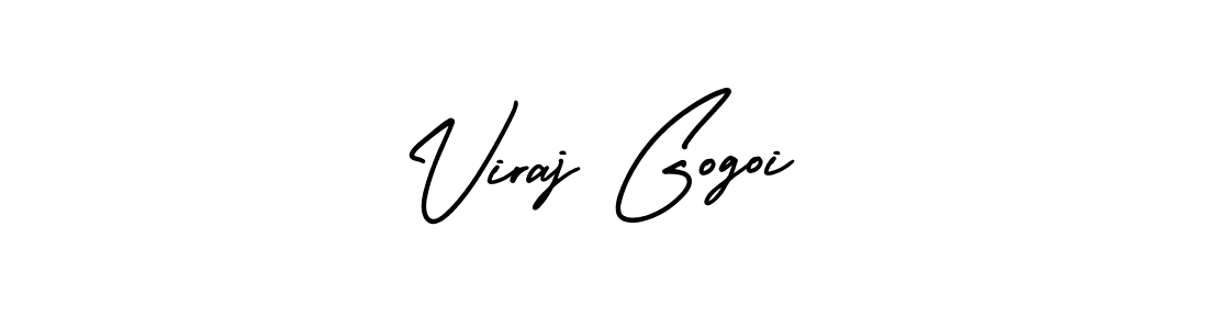 How to make Viraj Gogoi name signature. Use AmerikaSignatureDemo-Regular style for creating short signs online. This is the latest handwritten sign. Viraj Gogoi signature style 3 images and pictures png