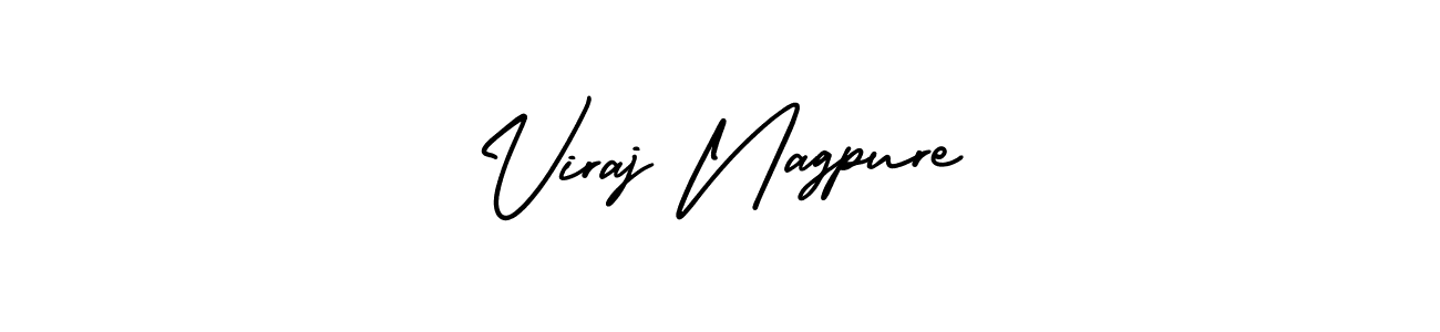 AmerikaSignatureDemo-Regular is a professional signature style that is perfect for those who want to add a touch of class to their signature. It is also a great choice for those who want to make their signature more unique. Get Viraj Nagpure name to fancy signature for free. Viraj Nagpure signature style 3 images and pictures png