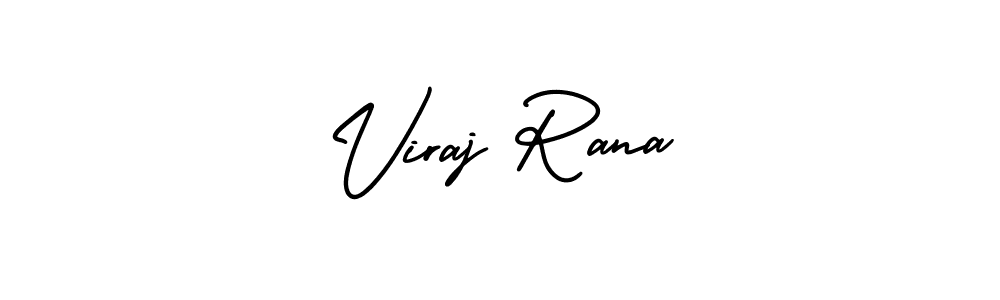 How to make Viraj Rana name signature. Use AmerikaSignatureDemo-Regular style for creating short signs online. This is the latest handwritten sign. Viraj Rana signature style 3 images and pictures png