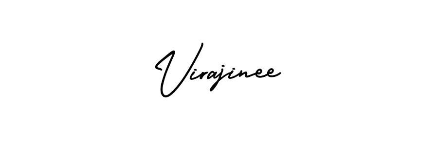 How to make Virajinee signature? AmerikaSignatureDemo-Regular is a professional autograph style. Create handwritten signature for Virajinee name. Virajinee signature style 3 images and pictures png