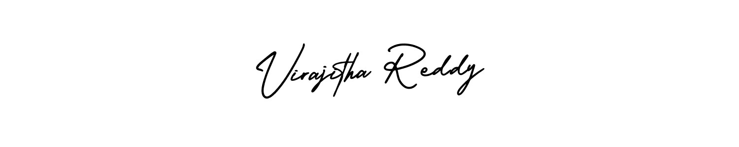 How to make Virajitha Reddy signature? AmerikaSignatureDemo-Regular is a professional autograph style. Create handwritten signature for Virajitha Reddy name. Virajitha Reddy signature style 3 images and pictures png