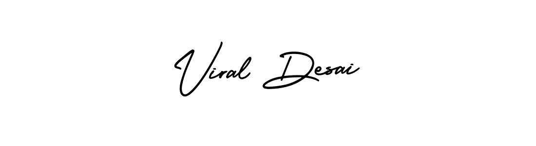 Use a signature maker to create a handwritten signature online. With this signature software, you can design (AmerikaSignatureDemo-Regular) your own signature for name Viral Desai. Viral Desai signature style 3 images and pictures png