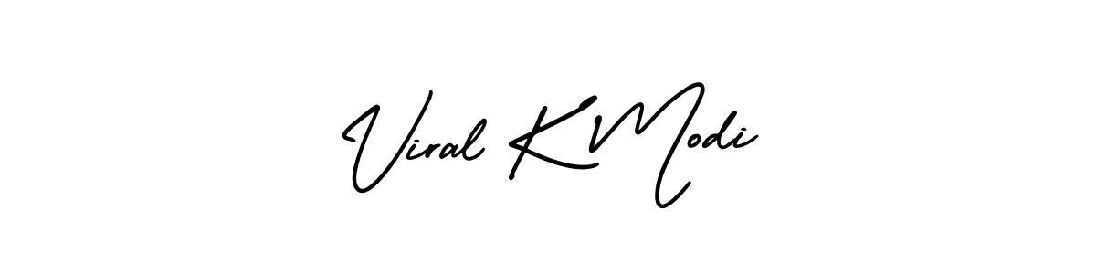 Also You can easily find your signature by using the search form. We will create Viral K Modi name handwritten signature images for you free of cost using AmerikaSignatureDemo-Regular sign style. Viral K Modi signature style 3 images and pictures png