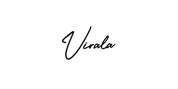 Make a beautiful signature design for name Virala. With this signature (AmerikaSignatureDemo-Regular) style, you can create a handwritten signature for free. Virala signature style 3 images and pictures png