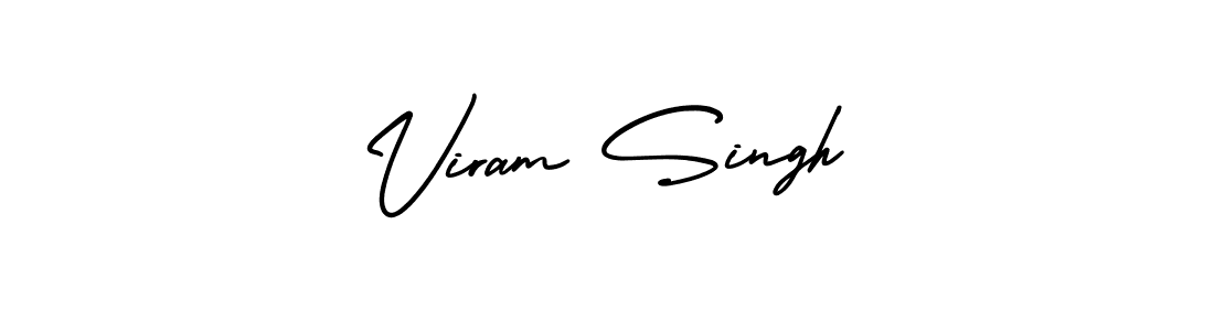 Design your own signature with our free online signature maker. With this signature software, you can create a handwritten (AmerikaSignatureDemo-Regular) signature for name Viram Singh. Viram Singh signature style 3 images and pictures png