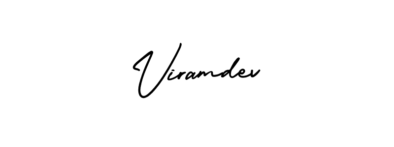 It looks lik you need a new signature style for name Viramdev. Design unique handwritten (AmerikaSignatureDemo-Regular) signature with our free signature maker in just a few clicks. Viramdev signature style 3 images and pictures png