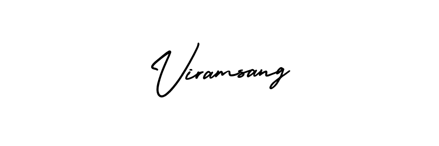Viramsang stylish signature style. Best Handwritten Sign (AmerikaSignatureDemo-Regular) for my name. Handwritten Signature Collection Ideas for my name Viramsang. Viramsang signature style 3 images and pictures png