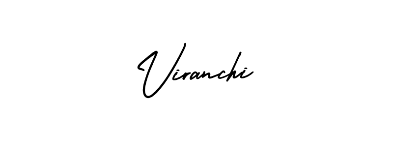 It looks lik you need a new signature style for name Viranchi. Design unique handwritten (AmerikaSignatureDemo-Regular) signature with our free signature maker in just a few clicks. Viranchi signature style 3 images and pictures png