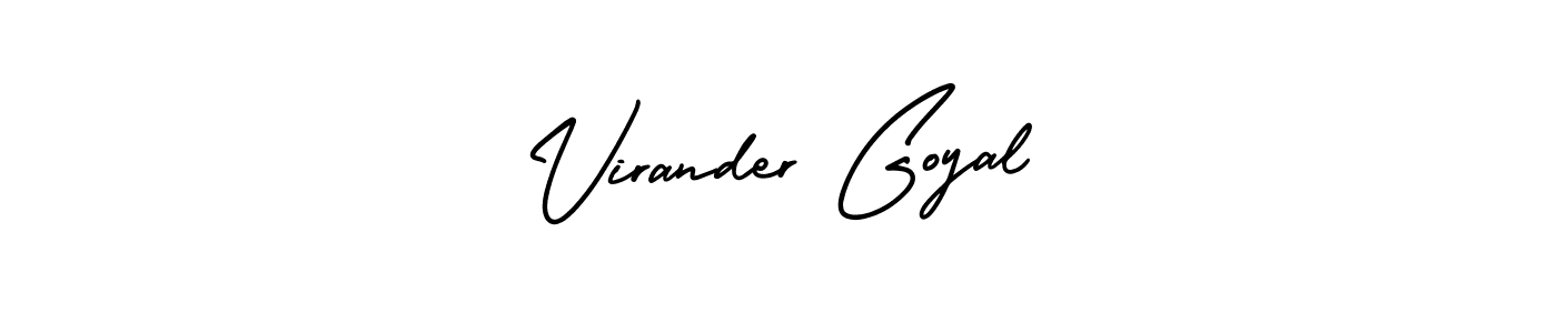 How to make Virander Goyal signature? AmerikaSignatureDemo-Regular is a professional autograph style. Create handwritten signature for Virander Goyal name. Virander Goyal signature style 3 images and pictures png