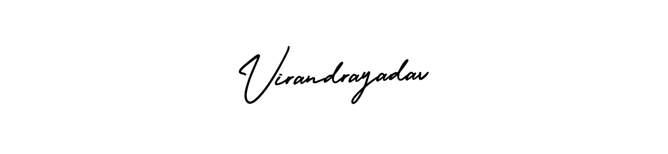 AmerikaSignatureDemo-Regular is a professional signature style that is perfect for those who want to add a touch of class to their signature. It is also a great choice for those who want to make their signature more unique. Get Virandrayadav name to fancy signature for free. Virandrayadav signature style 3 images and pictures png