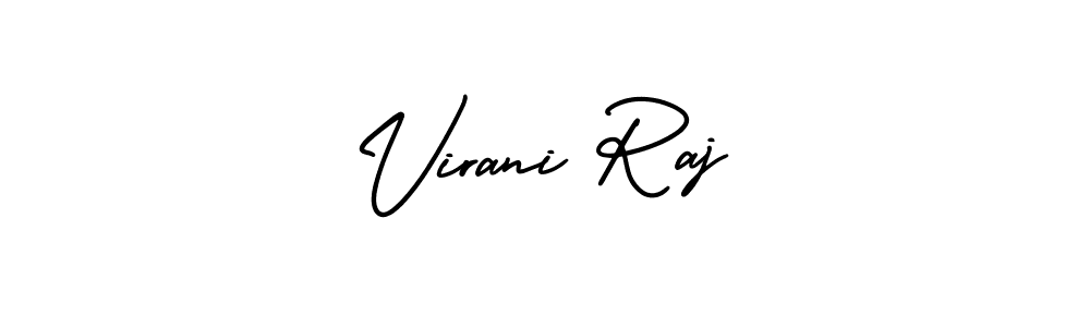 The best way (AmerikaSignatureDemo-Regular) to make a short signature is to pick only two or three words in your name. The name Virani Raj include a total of six letters. For converting this name. Virani Raj signature style 3 images and pictures png