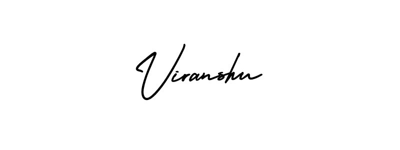 Make a beautiful signature design for name Viranshu. With this signature (AmerikaSignatureDemo-Regular) style, you can create a handwritten signature for free. Viranshu signature style 3 images and pictures png