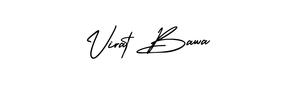 The best way (AmerikaSignatureDemo-Regular) to make a short signature is to pick only two or three words in your name. The name Virat Bawa include a total of six letters. For converting this name. Virat Bawa signature style 3 images and pictures png