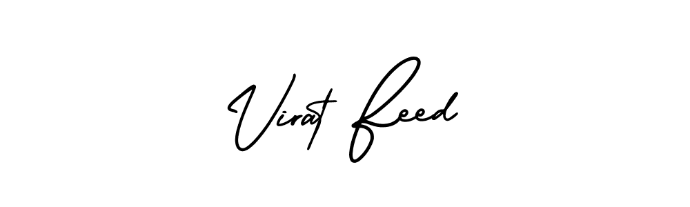 It looks lik you need a new signature style for name Virat Feed. Design unique handwritten (AmerikaSignatureDemo-Regular) signature with our free signature maker in just a few clicks. Virat Feed signature style 3 images and pictures png