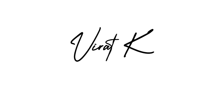 It looks lik you need a new signature style for name Virat K. Design unique handwritten (AmerikaSignatureDemo-Regular) signature with our free signature maker in just a few clicks. Virat K signature style 3 images and pictures png