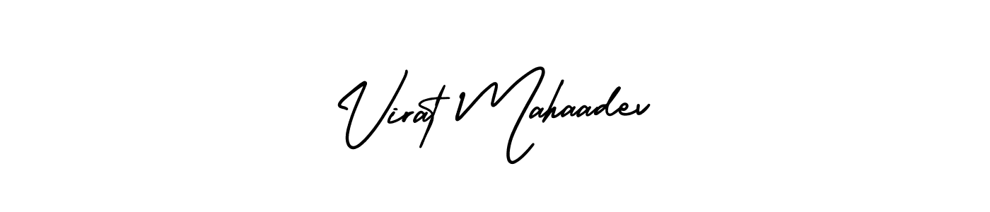 Similarly AmerikaSignatureDemo-Regular is the best handwritten signature design. Signature creator online .You can use it as an online autograph creator for name Virat Mahaadev. Virat Mahaadev signature style 3 images and pictures png