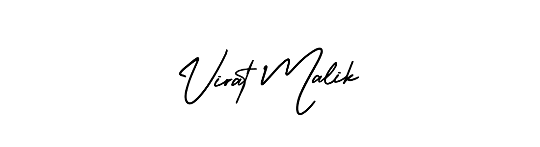 This is the best signature style for the Virat Malik name. Also you like these signature font (AmerikaSignatureDemo-Regular). Mix name signature. Virat Malik signature style 3 images and pictures png