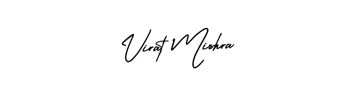 How to make Virat Mishra name signature. Use AmerikaSignatureDemo-Regular style for creating short signs online. This is the latest handwritten sign. Virat Mishra signature style 3 images and pictures png