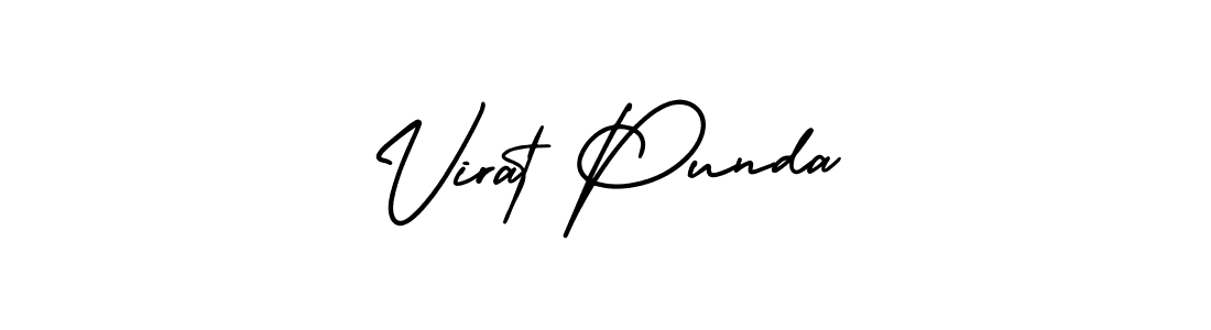 It looks lik you need a new signature style for name Virat Punda. Design unique handwritten (AmerikaSignatureDemo-Regular) signature with our free signature maker in just a few clicks. Virat Punda signature style 3 images and pictures png